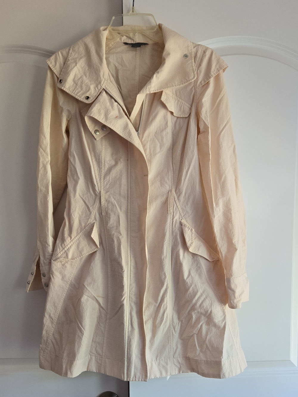 Armani Exchange Light Cream Trench Coat